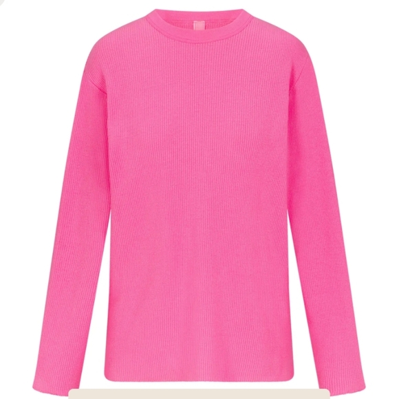 ISO SKIMS Waffle Long Sleeve T-Shirt - Picture 2 of 4